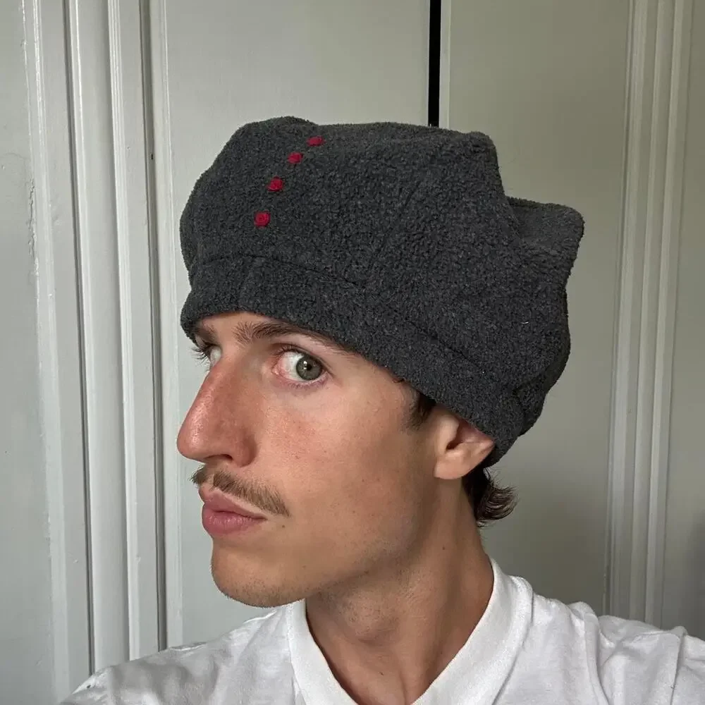Vintage Y2K Slouchy Stitch Chunky Beanie Skullcap Beret Hat Cap